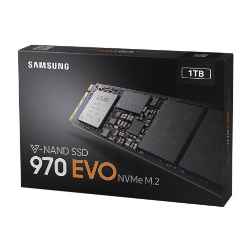 Твердотельный диск 1TB Samsung 970 EVO, M.2, PCI-E Gen 3.0 x4, V-NAND 3-bit MLC [R/W - 3400/2500 MB/s]